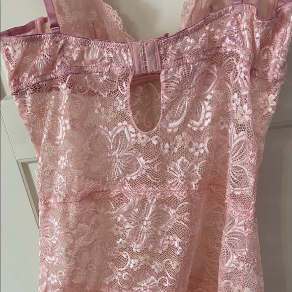 Shiny Pink Lace Lingerie - Picture 3 of 4